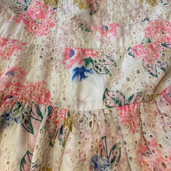 Adelyn Rae Pink Floral Eyelet Dress 33934 - Picture 14 of 15